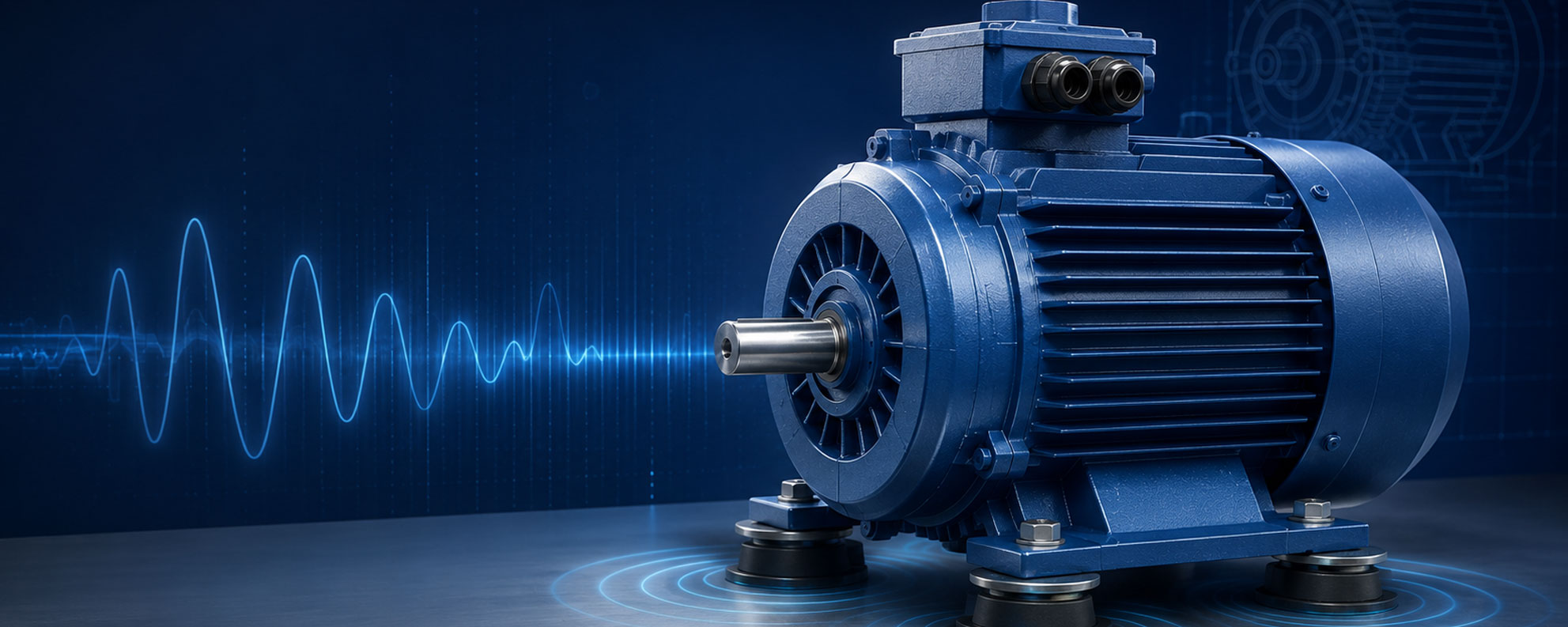 Noise & vibration reduction in electric motors