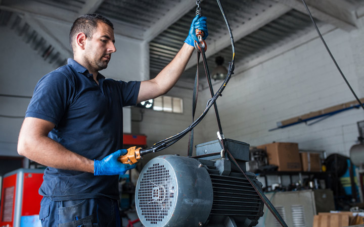 electric motor installation